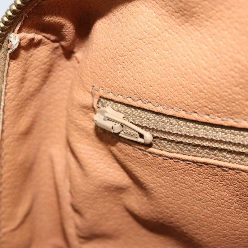 【日本直送】CELINE Macadam帆布手提包 PVC皮革 2way Brown Gold Auth BAZ164A-21