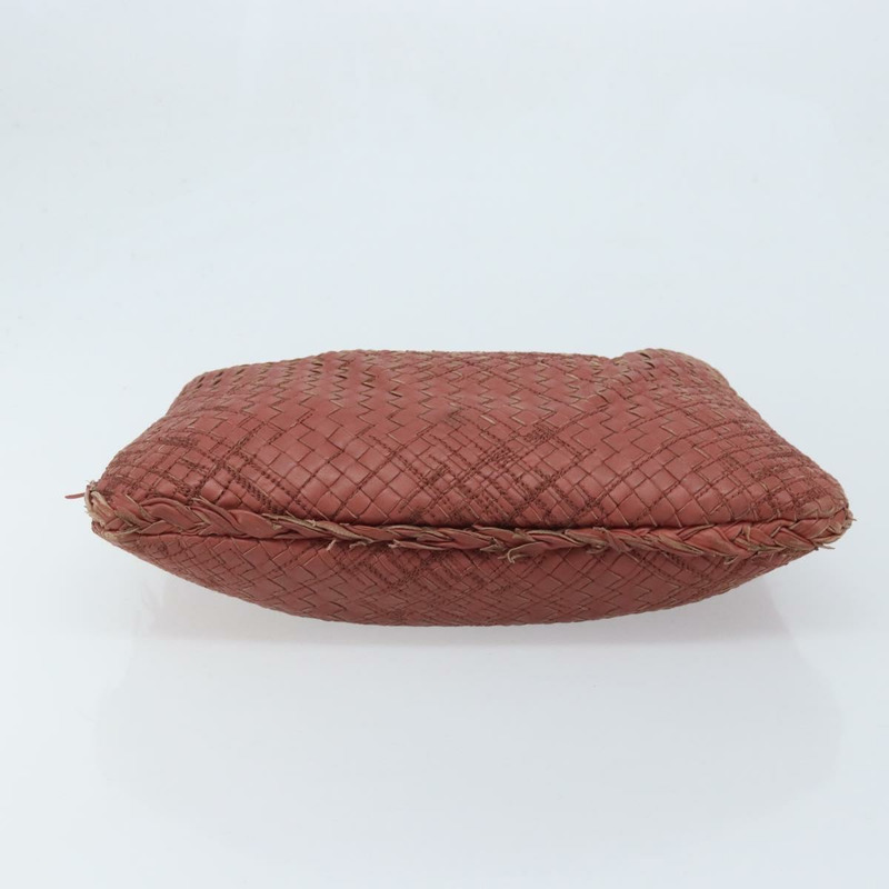 【日本直送】BOTTEGA VENETA INTRECCIATO Hobo 肩背包 皮革 紅色 銀色 正品 BAZ107A-4