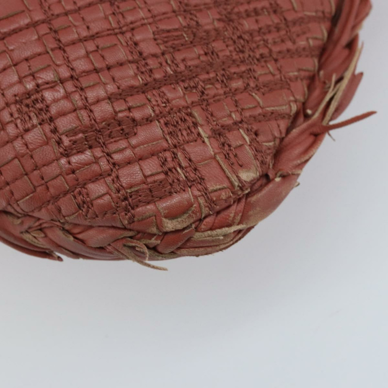 【日本直送】BOTTEGA VENETA INTRECCIATO Hobo 肩背包 皮革 紅色 銀色 正品 BAZ107A-15