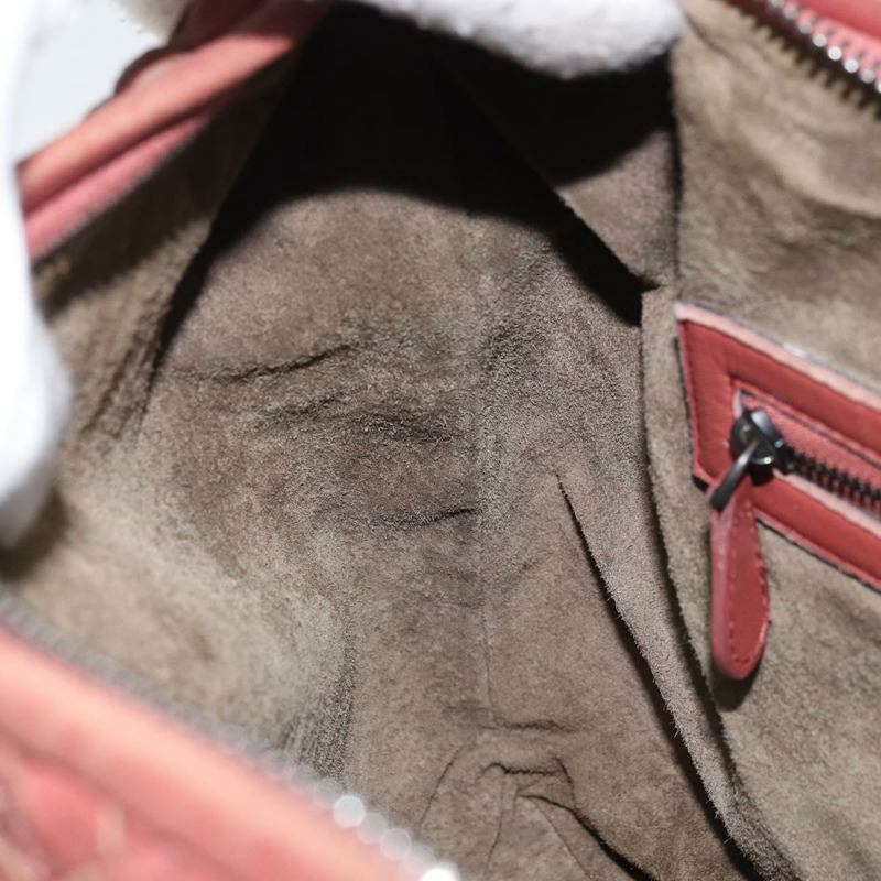 【日本直送】BOTTEGA VENETA INTRECCIATO Hobo 肩背包 皮革 紅色 銀色 正品 BAZ107A-19