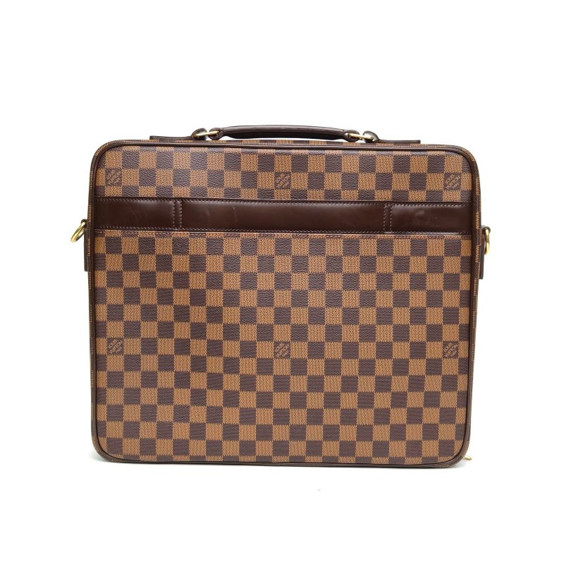 LOUIS VUITTON 棕色棋盤格PVC2008電腦包公文包肩背包-2