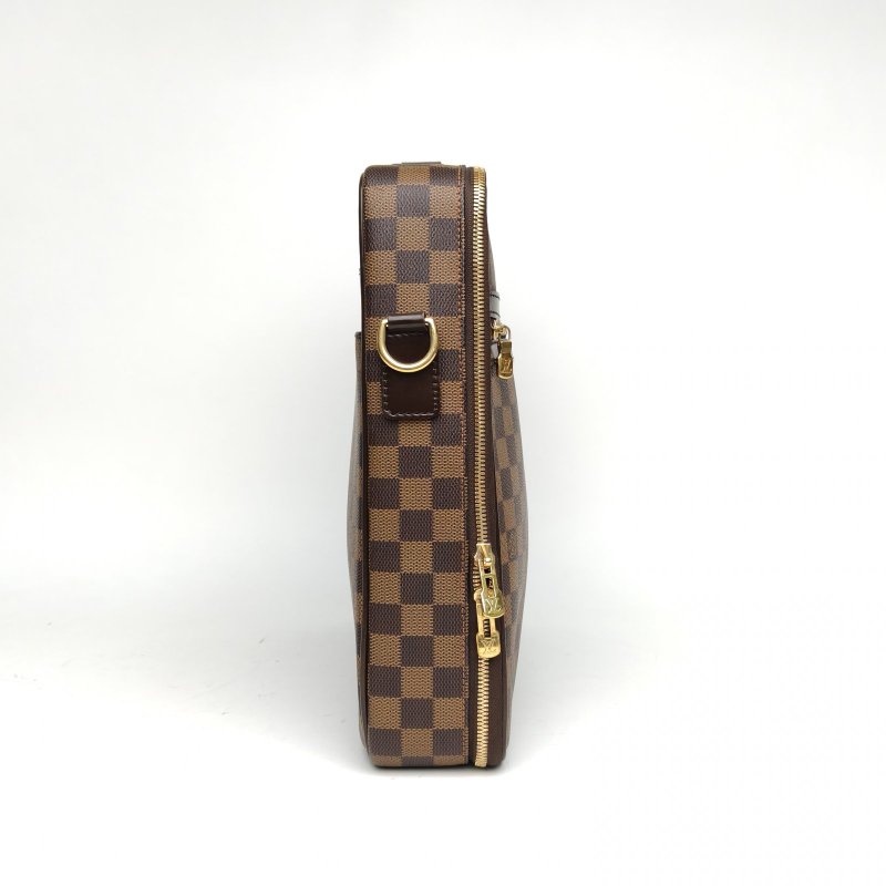 LOUIS VUITTON 棕色棋盤格PVC2008電腦包公文包肩背包-3