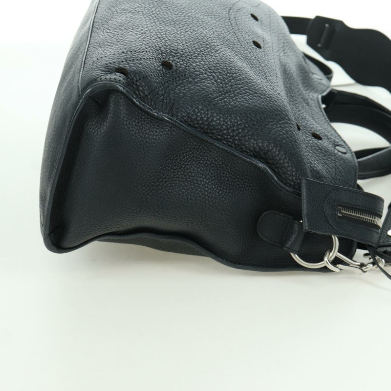 【日本直送】BALENCIAGA Blackout City 手提包，皮革材質，兩用款，黑色/銀色，443514 am11187SAM-3