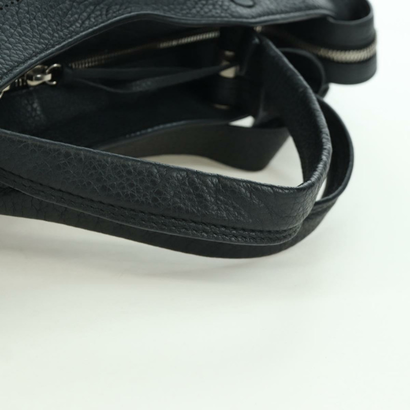 【日本直送】BALENCIAGA Blackout City 手提包，皮革材質，兩用款，黑色/銀色，443514 am11187SAM-6