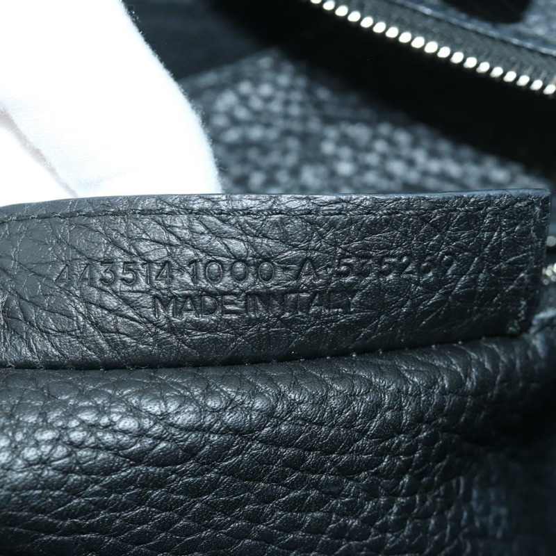 【日本直送】BALENCIAGA Blackout City 手提包，皮革材質，兩用款，黑色/銀色，443514 am11187SAM-10