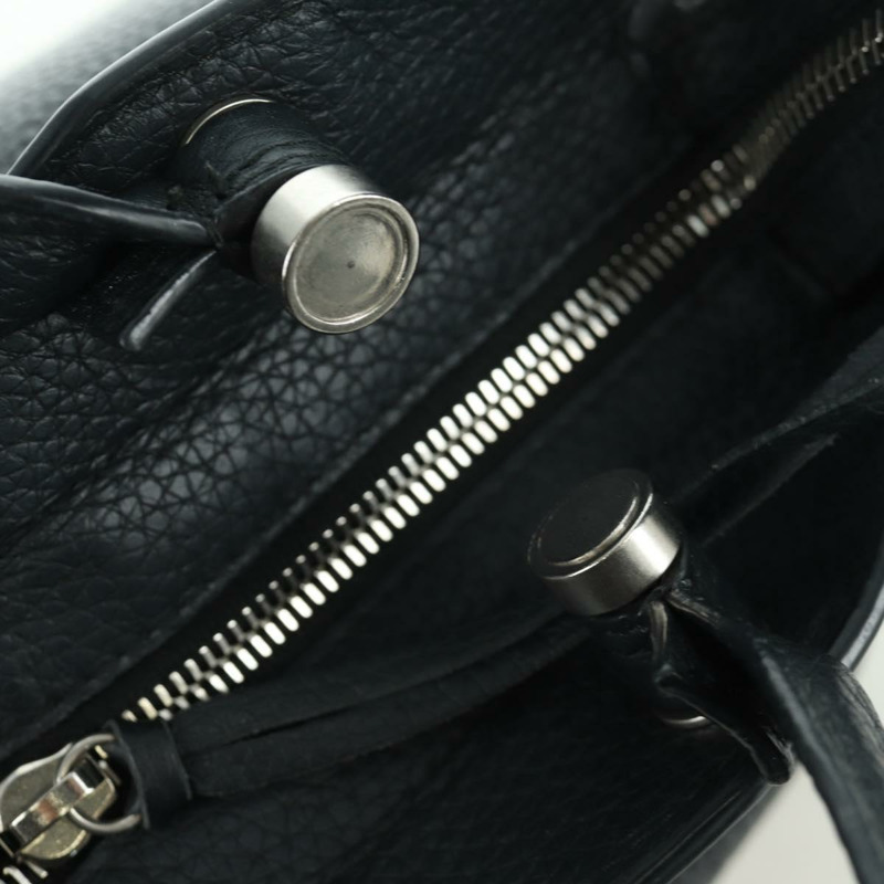 【日本直送】BALENCIAGA Blackout City 手提包，皮革材質，兩用款，黑色/銀色，443514 am11187SAM-18