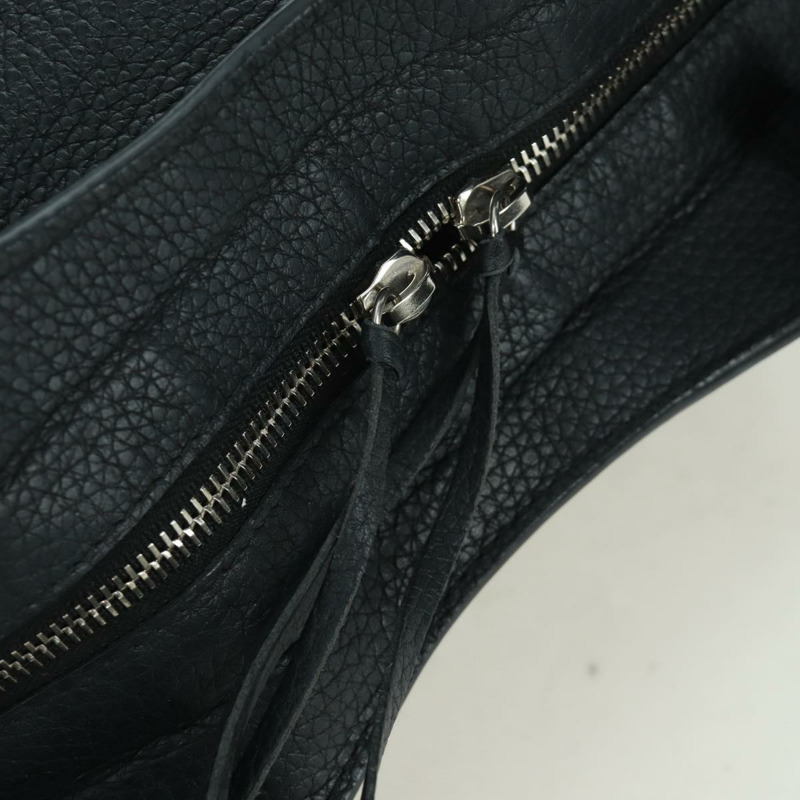 【日本直送】BALENCIAGA Blackout City 手提包，皮革材質，兩用款，黑色/銀色，443514 am11187SAM-19