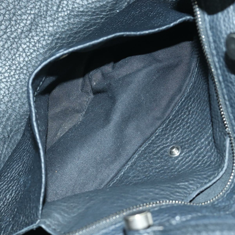 【日本直送】BALENCIAGA Blackout City 手提包，皮革材質，兩用款，黑色/銀色，443514 am11187SAM-24