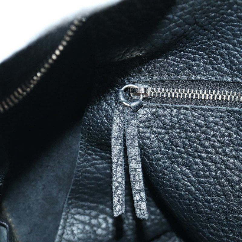 【日本直送】BALENCIAGA Blackout City 手提包，皮革材質，兩用款，黑色/銀色，443514 am11187SAM-25