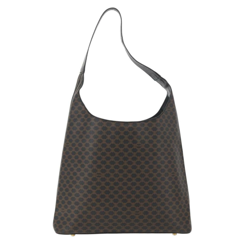 【日本直送】CELINE Macadam帆布肩背包 PVC皮革 黑色金色 正品 BAZ159A-1