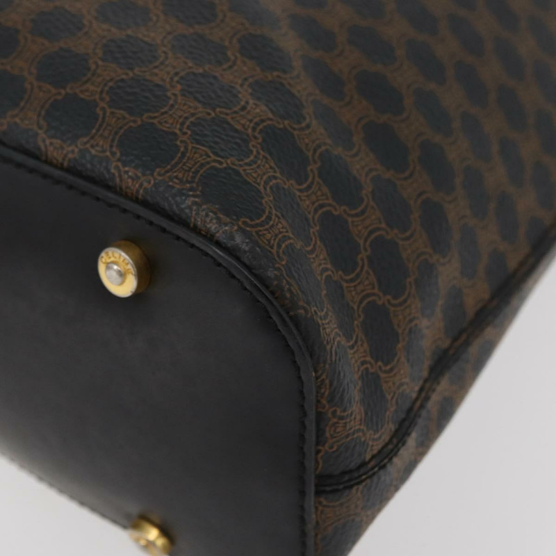 【日本直送】CELINE Macadam帆布肩背包 PVC皮革 黑色金色 正品 BAZ159A-8