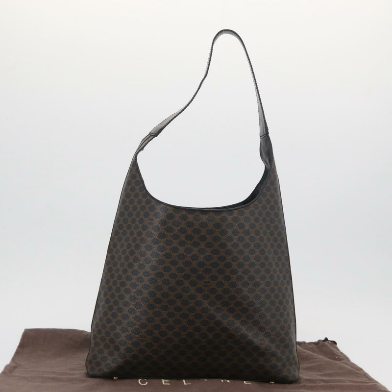 【日本直送】CELINE Macadam帆布肩背包 PVC皮革 黑色金色 正品 BAZ159A-11