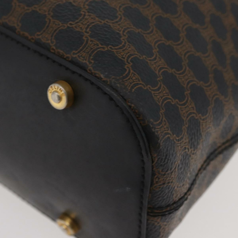 【日本直送】CELINE Macadam帆布肩背包 PVC皮革 黑色金色 正品 BAZ159A-14