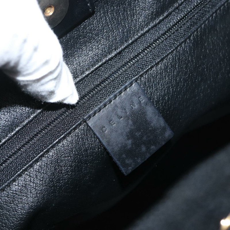 【日本直送】CELINE Macadam帆布肩背包 PVC皮革 黑色金色 正品 BAZ159A-16