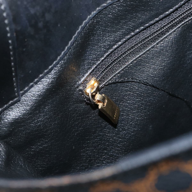 【日本直送】CELINE Macadam帆布肩背包 PVC皮革 黑色金色 正品 BAZ159A-19