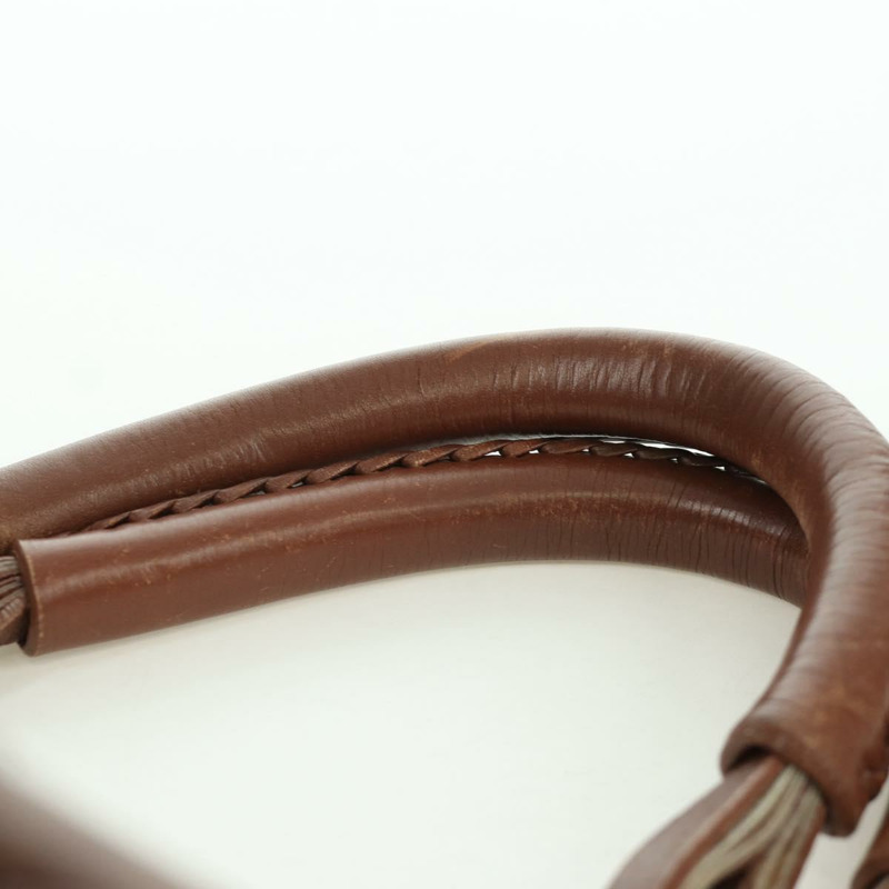 【日本直送】Christian Dior Gaucho 馬鞍形手提包，棕色銀色皮革，正品 BAZ225SAV-7