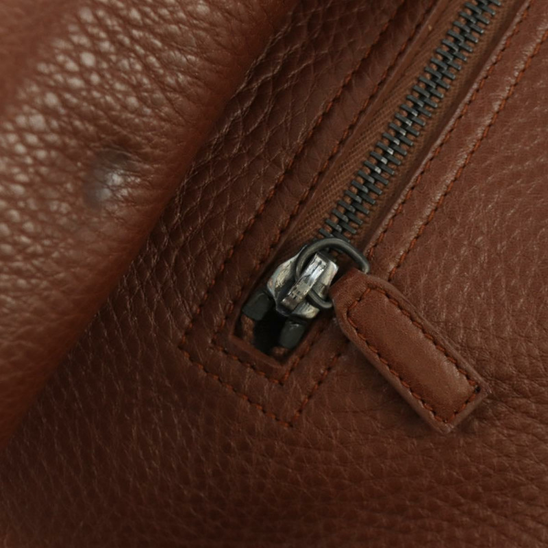 【日本直送】Christian Dior Gaucho 馬鞍形手提包，棕色銀色皮革，正品 BAZ225SAV-22