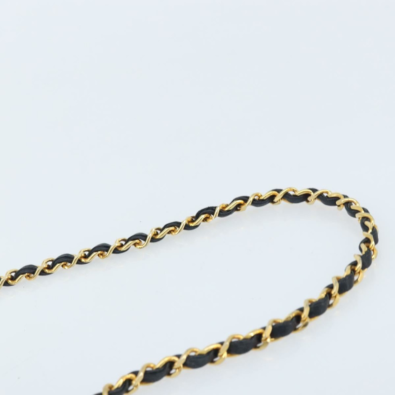 【日本直送】香奈兒 (CHANEL) 絎縫鏈條肩背包，羊皮，海軍藍，金色雙C標誌，正品 BAZ147-7