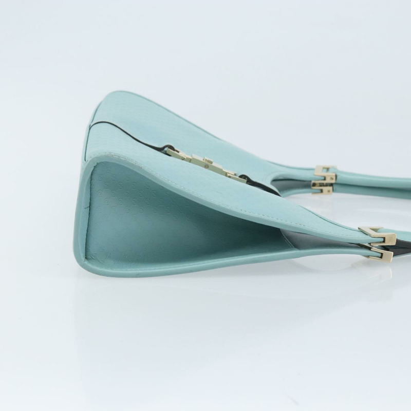 【日本直送】GUCCI Micro GG Supreme Jackie 手提包 PVC 淺藍色銀色 002 1068 Auth mr2280A-2