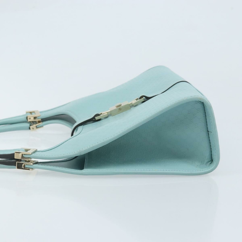 【日本直送】GUCCI Micro GG Supreme Jackie 手提包 PVC 淺藍色銀色 002 1068 Auth mr2280A-3