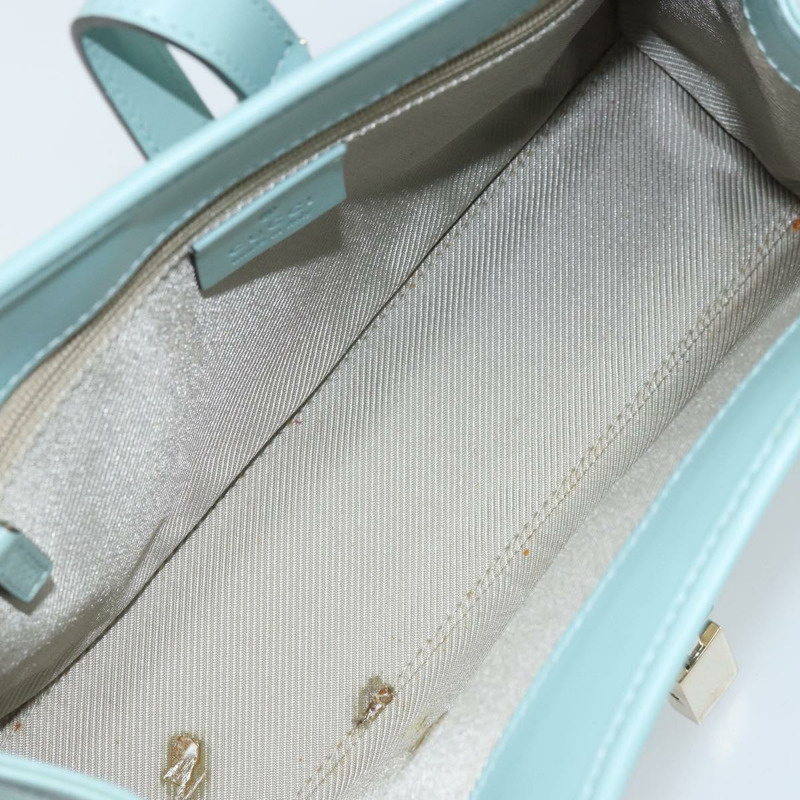 【日本直送】GUCCI Micro GG Supreme Jackie 手提包 PVC 淺藍色銀色 002 1068 Auth mr2280A-9