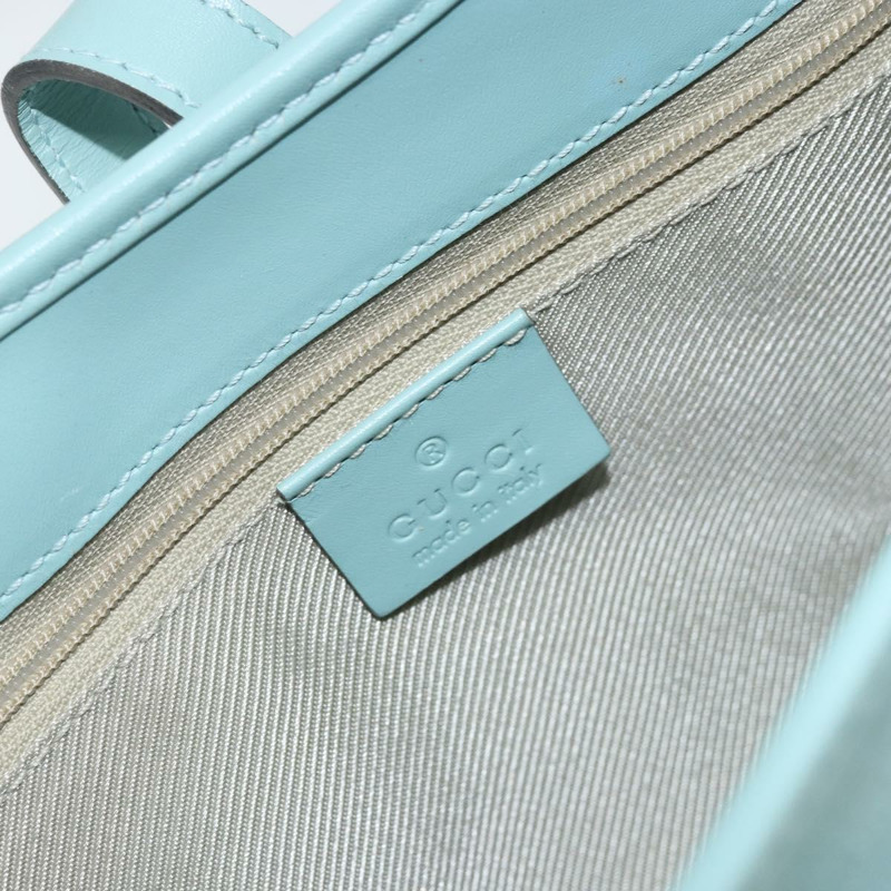 【日本直送】GUCCI Micro GG Supreme Jackie 手提包 PVC 淺藍色銀色 002 1068 Auth mr2280A-19