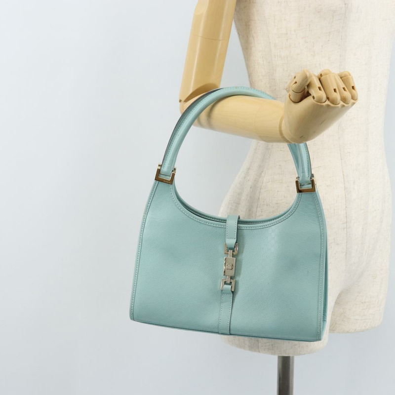 【日本直送】GUCCI Micro GG Supreme Jackie 手提包 PVC 淺藍色銀色 002 1068 Auth mr2280A-24