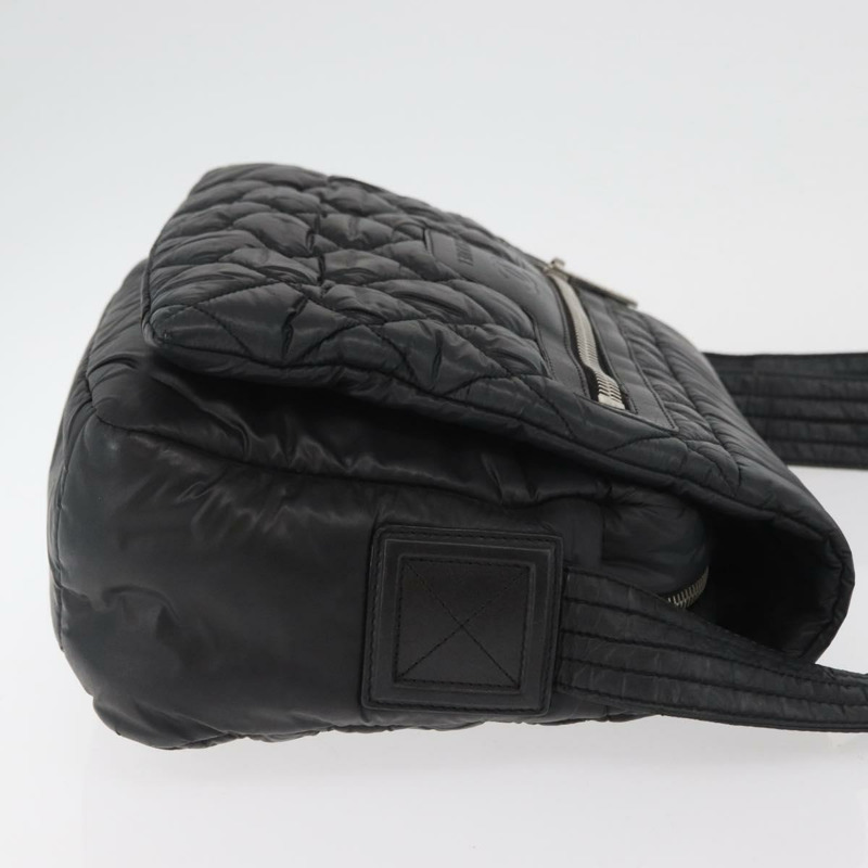 【日本直送】香奈兒 Cococoon 尼龍黑肩背包 CC Auth mr2250V-2