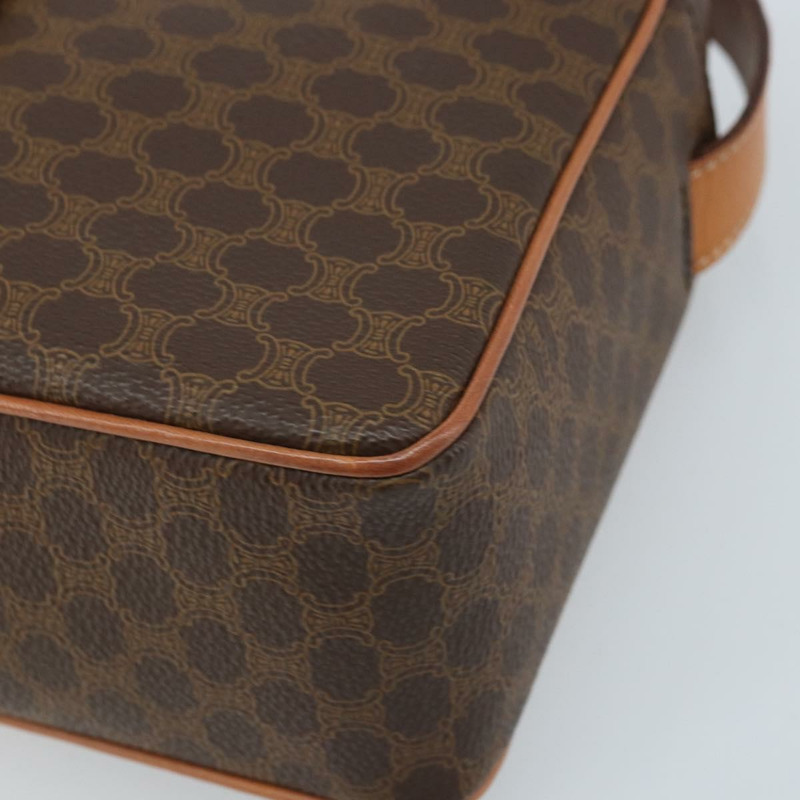 【日本直送】CELINE Macadam帆布肩背包 PVC皮革 棕色 金色 Auth mr2269A-8