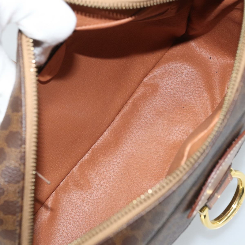 【日本直送】CELINE Macadam帆布肩背包 PVC皮革 棕色 金色 Auth mr2269A-10