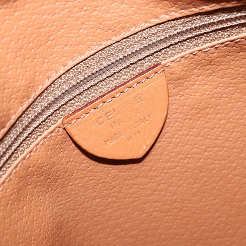 【日本直送】CELINE Macadam帆布肩背包 PVC皮革 棕色 金色 Auth mr2269A-11