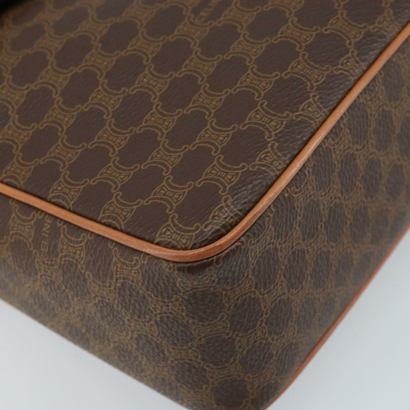 【日本直送】CELINE Macadam帆布肩背包 PVC皮革 棕色 金色 Auth mr2269A-13