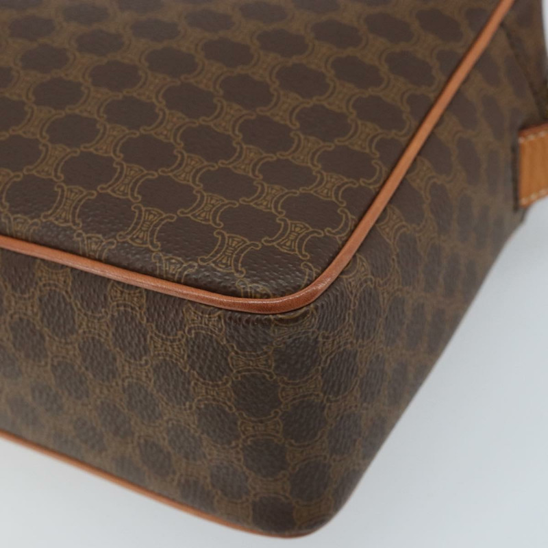 【日本直送】CELINE Macadam帆布肩背包 PVC皮革 棕色 金色 Auth mr2269A-14