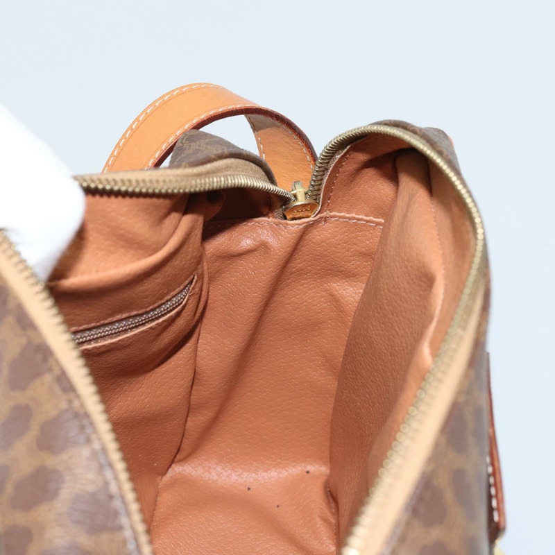 【日本直送】CELINE Macadam帆布肩背包 PVC皮革 棕色 金色 Auth mr2269A-17