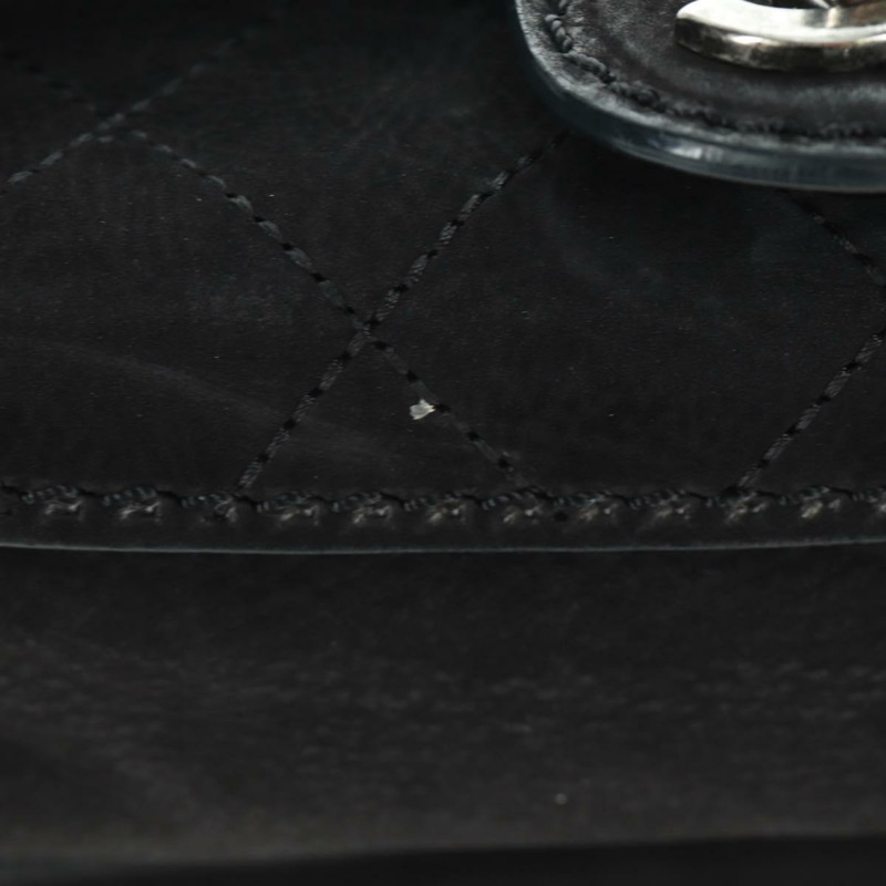 【日本直送】香奈兒 (CHANEL) Matelasse 鏈條包，黑色銀色雙C標誌，磨砂皮材質，正品 BAZ254SAV-5