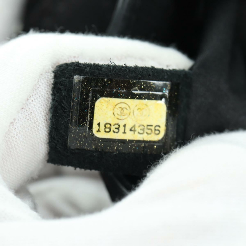 【日本直送】香奈兒 (CHANEL) Matelasse 鏈條包，黑色銀色雙C標誌，磨砂皮材質，正品 BAZ254SAV-10