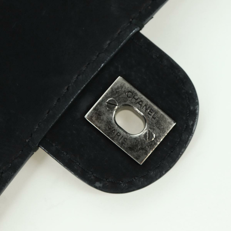 【日本直送】香奈兒 (CHANEL) Matelasse 鏈條包，黑色銀色雙C標誌，磨砂皮材質，正品 BAZ254SAV-24