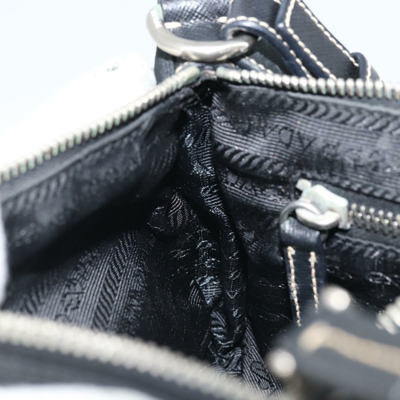 【日本直送】PRADA 單肩包 尼龍 黑色 銀色 正品 mr2217A-20