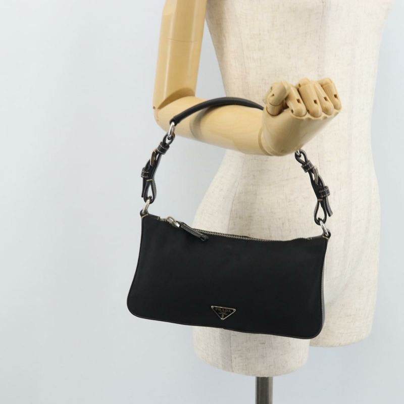 【日本直送】PRADA 單肩包 尼龍 黑色 銀色 正品 mr2217A-23