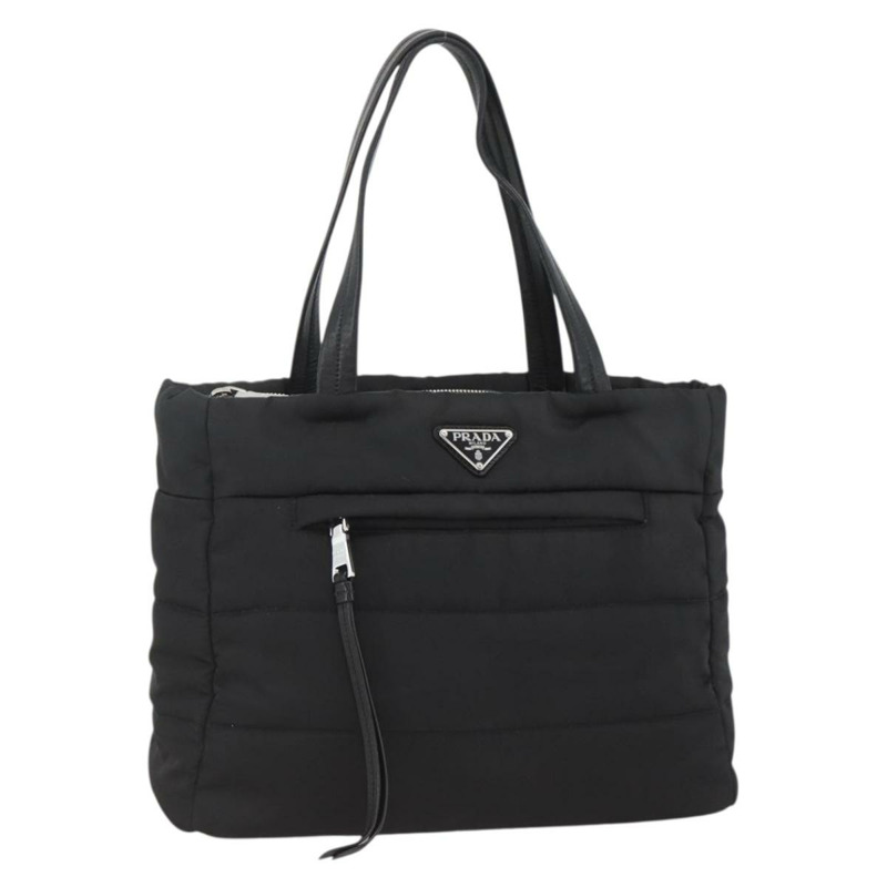 【日本直送】PRADA 尼龍托特包 黑色 銀色 正品 BA11792A-0
