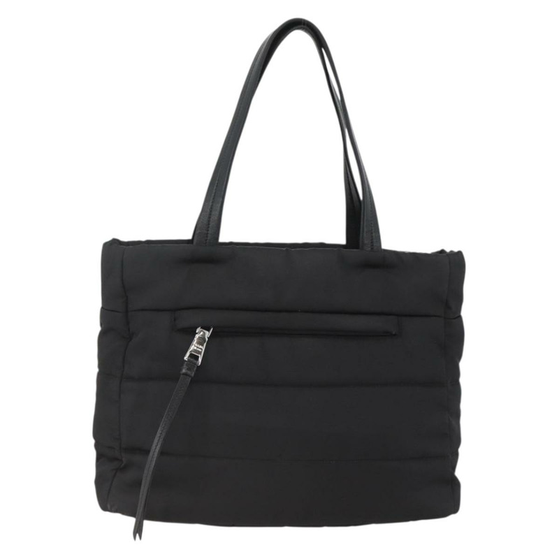 【日本直送】PRADA 尼龍托特包 黑色 銀色 正品 BA11792A-1