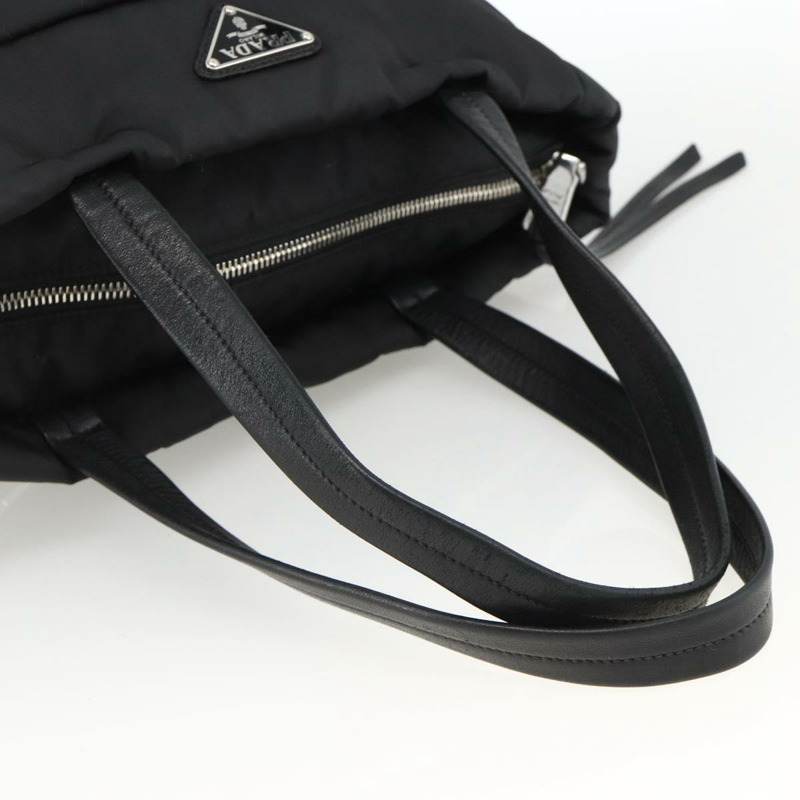 【日本直送】PRADA 尼龍托特包 黑色 銀色 正品 BA11792A-6