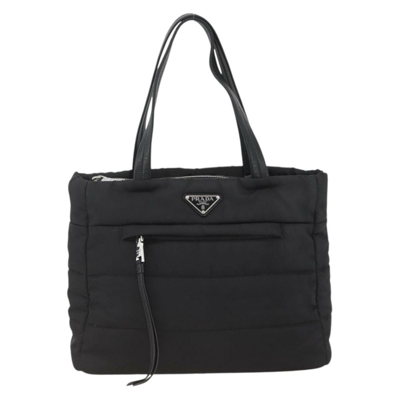 【日本直送】PRADA 尼龍托特包 黑色 銀色 正品 BA11792A-12