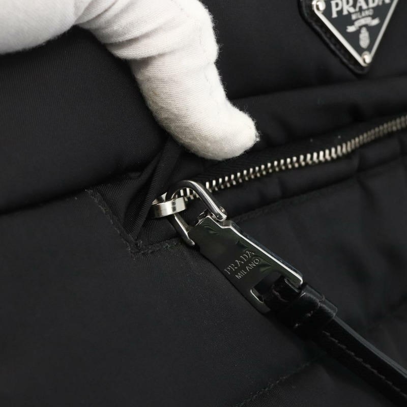 【日本直送】PRADA 尼龍托特包 黑色 銀色 正品 BA11792A-25