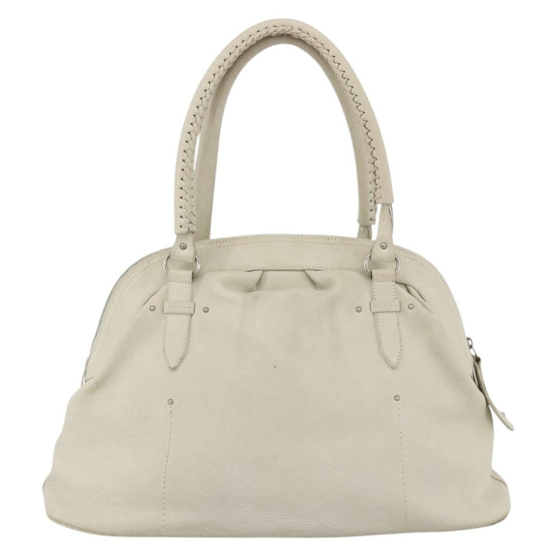 【日本直送】Christian Dior 白色銀色真皮單肩包 正品 ka3530A-1