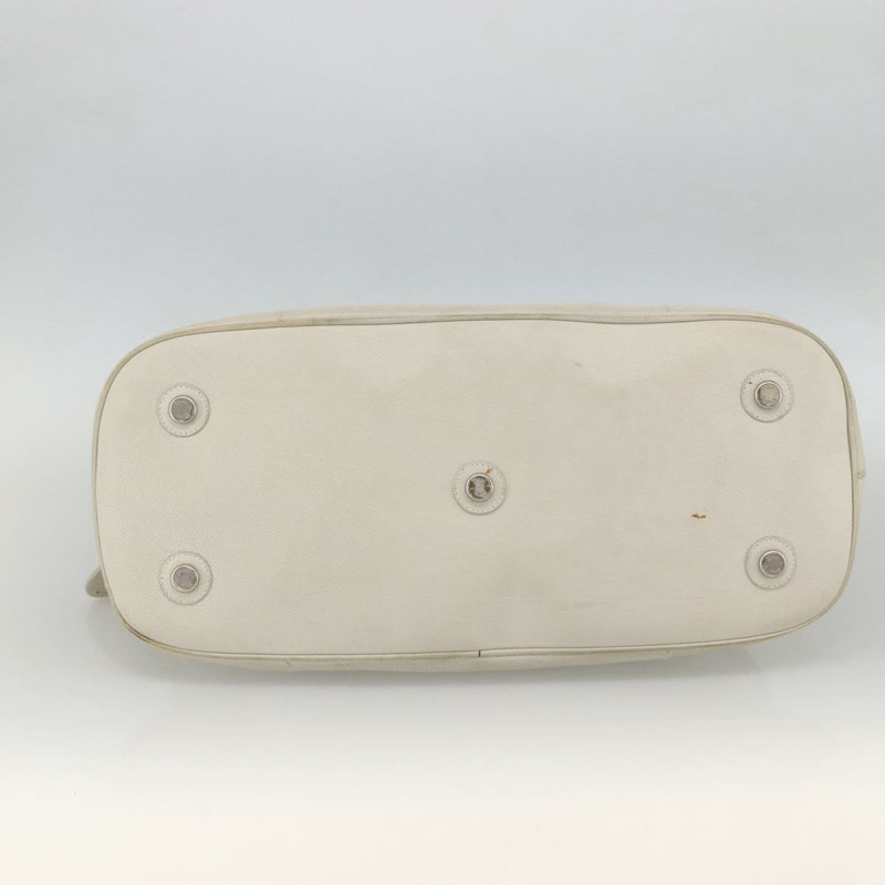 【日本直送】Christian Dior 白色銀色真皮單肩包 正品 ka3530A-4