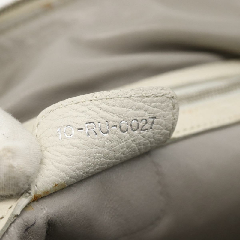 【日本直送】Christian Dior 白色銀色真皮單肩包 正品 ka3530A-11