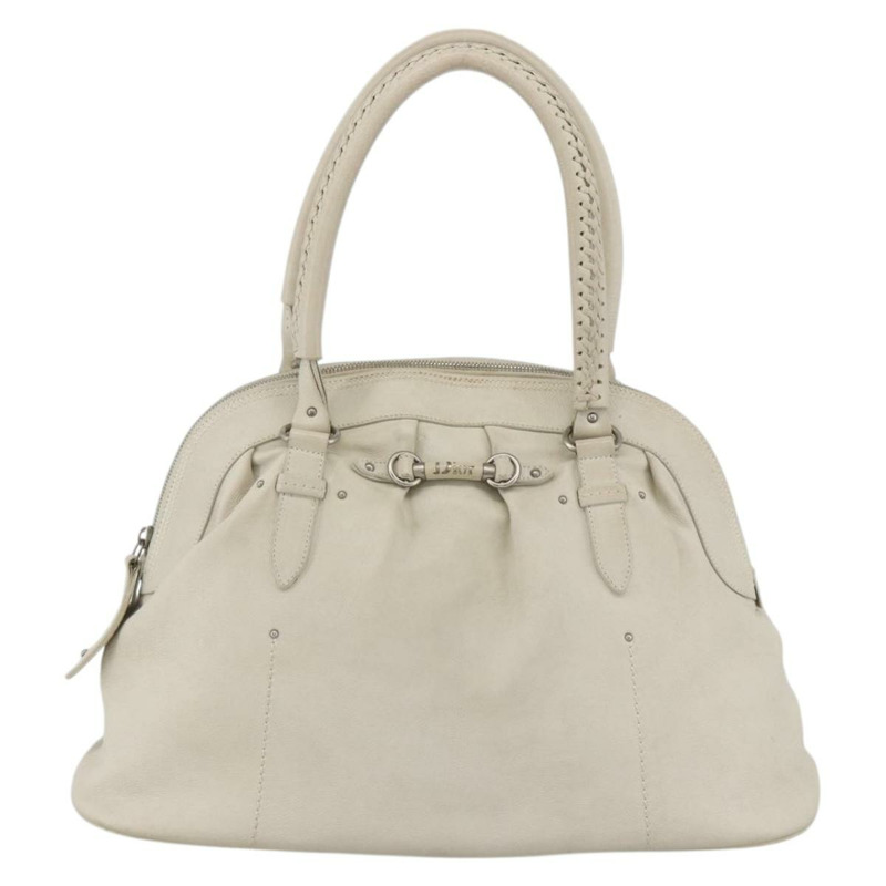 【日本直送】Christian Dior 白色銀色真皮單肩包 正品 ka3530A-12