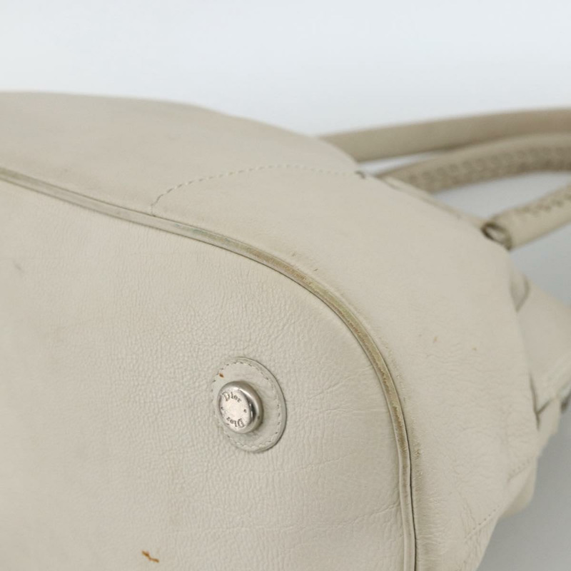 【日本直送】Christian Dior 白色銀色真皮單肩包 正品 ka3530A-13