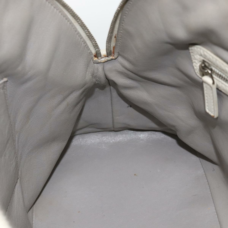 【日本直送】Christian Dior 白色銀色真皮單肩包 正品 ka3530A-19